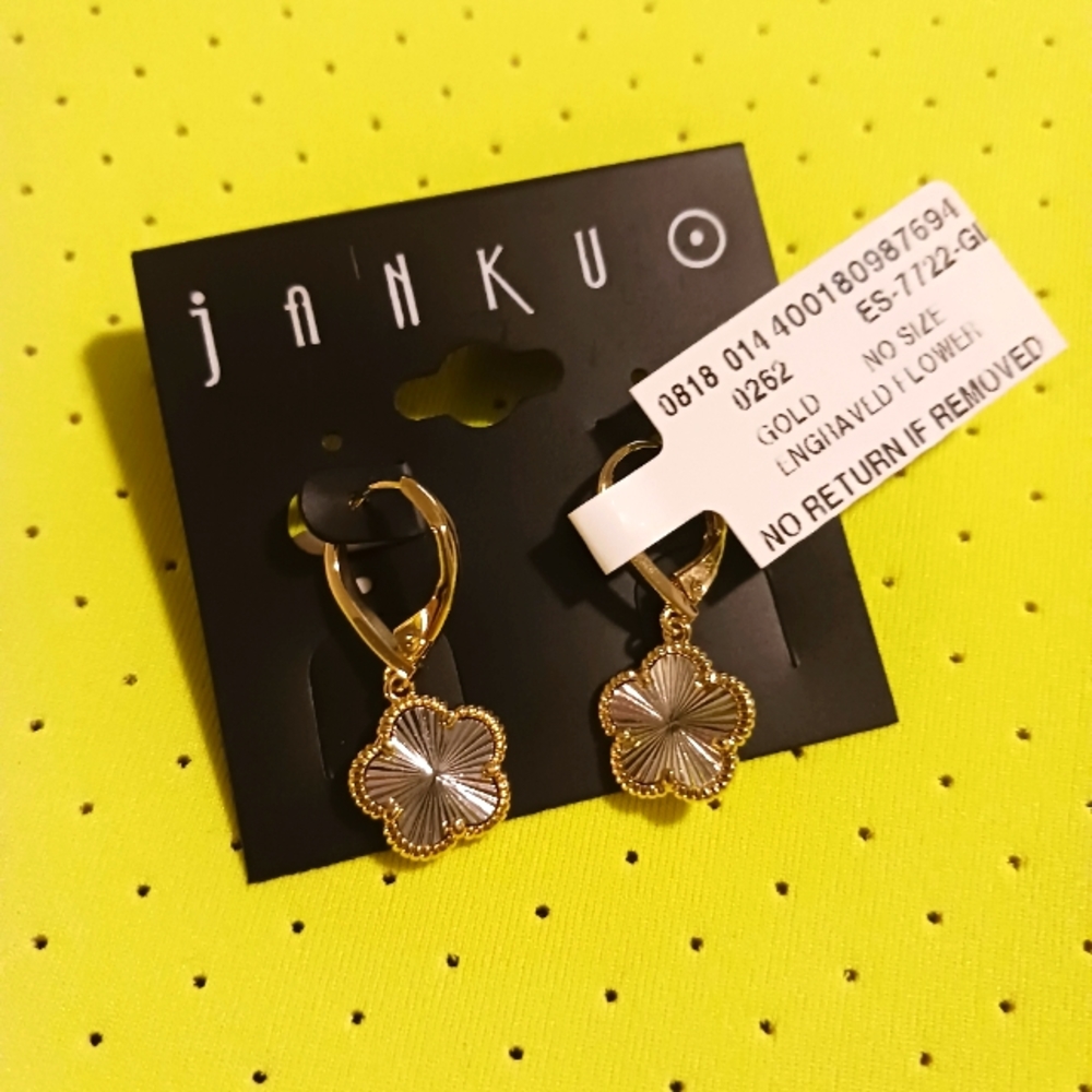 - January Goldtone Earrings NWT